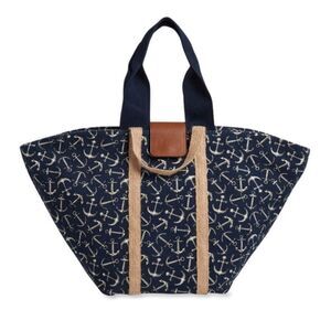NEW Nautical Anchor Canvas Beach/Travel Tote Bag